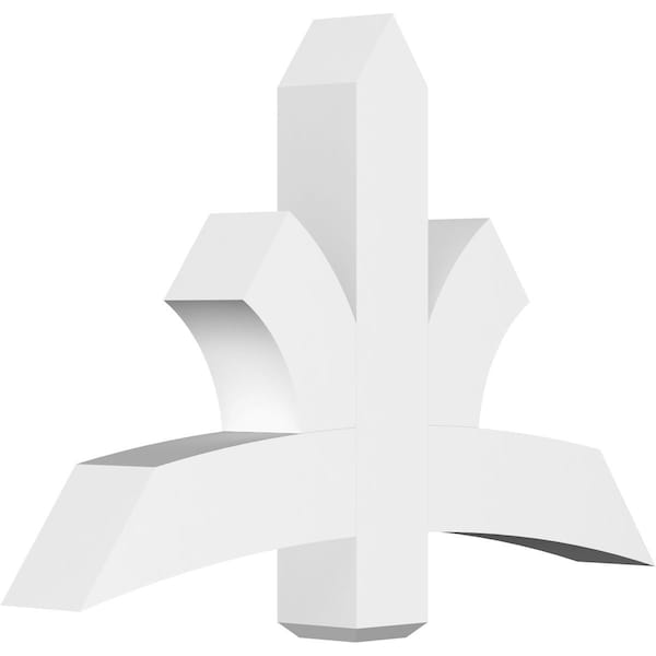 Ekena Millwork Davenport Architectural Grade PVC Gable Bracket, 48"W x 32"H x 6"D x 6"F, 16/12 Pitch GBP048X32X0606DAV00 - main